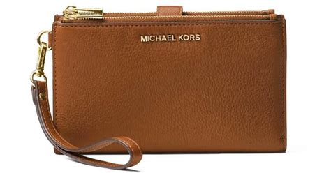 michael kors adele wallet brown|Michael Kors phone wallet wristlet.